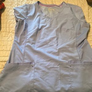Lt blue scrub top by purple label